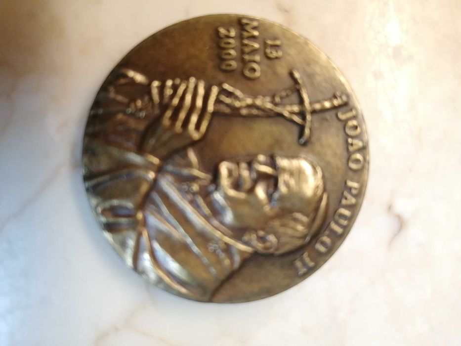 Moeda beatificação Jacinta e Francisco-Papa João Paulo II - 13.05.2000