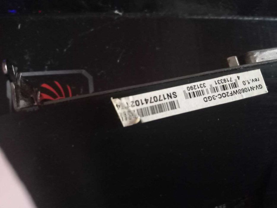 Gigabite 1060 3 gb  память самсунг