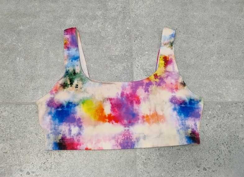 Top góra od stroju bikini strój dwuczęściowy print kolorowy M 38 L 40