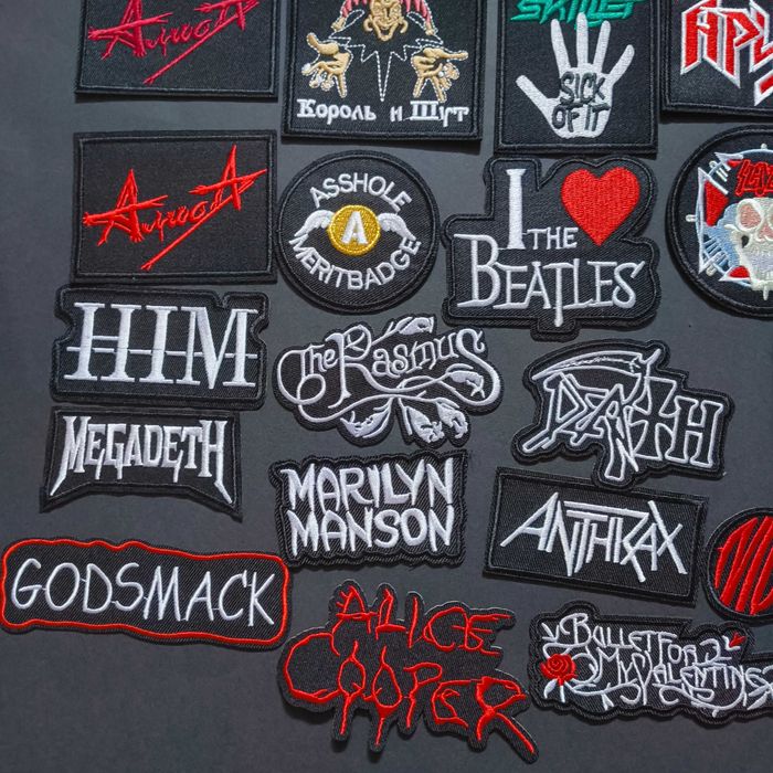 Remendos Patches Estampas Bordados Musica Rock Caveiras Motard Punk