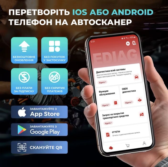 ‼️Автосканер Kingbolen Ediag Elite 15 сервісних, для діагностики авто