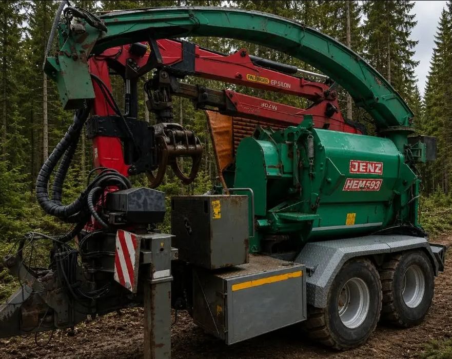 RĘBAK DO DREWNA do biomasy zrębka pellet gałęzie drewno Jenz HEM 593Z Dotacja/Finansowanie od 1%