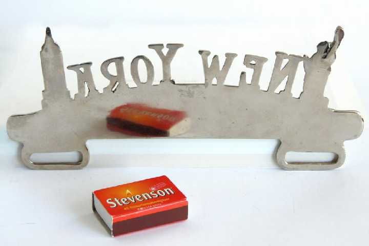 Рамка топпер на номерний знак алюміній панно New York 1990-ті США