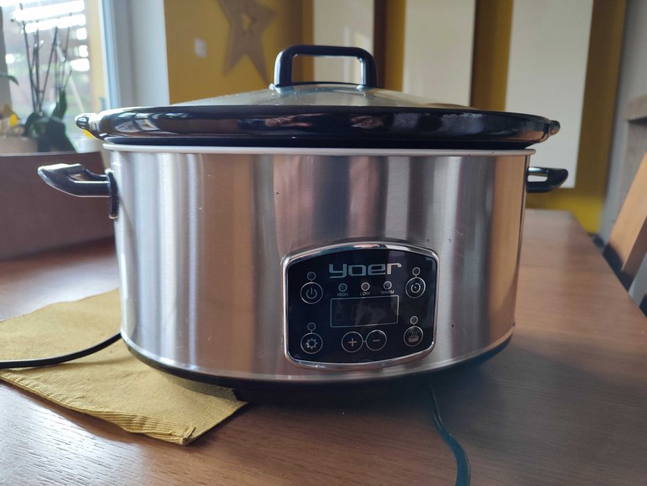 Wolnowar Garnek ceramiczny Slow Cooker Yoer INOX LCD 320W 6,5L