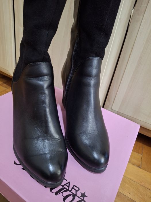 Шкіряні зимові чоботи, розмір 38