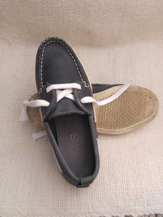 Półbuty, buty żeglarskie damskie skórzane M&S