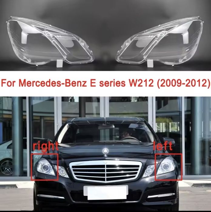 Vidro capa lente farol ótica mercedes classe E W212
