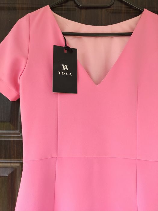 Różowa sukienka TOVA S 36 wesele, chrzest, urodziny