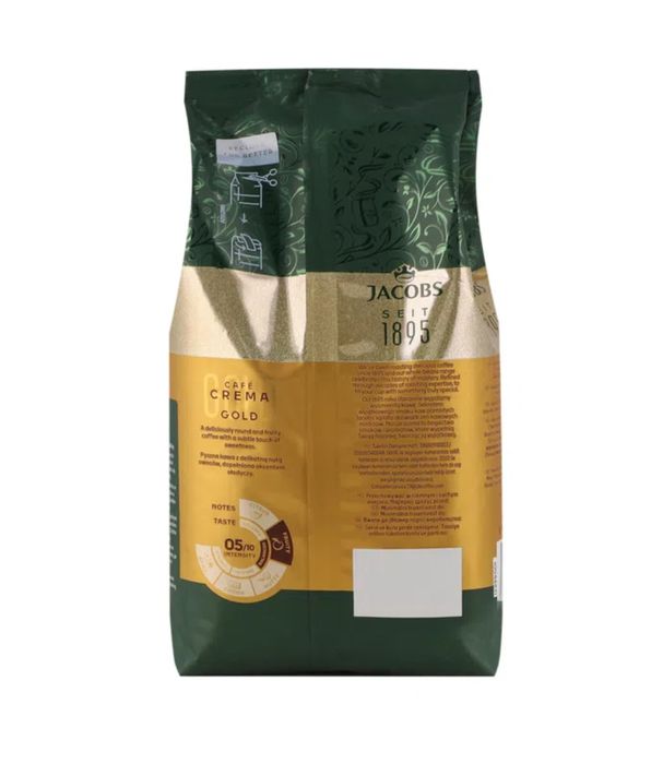 Jacobs Cafe Crema Gold кава зернова кофе зерновой