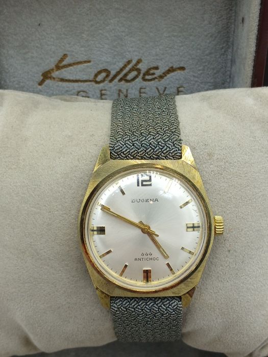 Zegarek dugena mechaniczny  pozłacany au