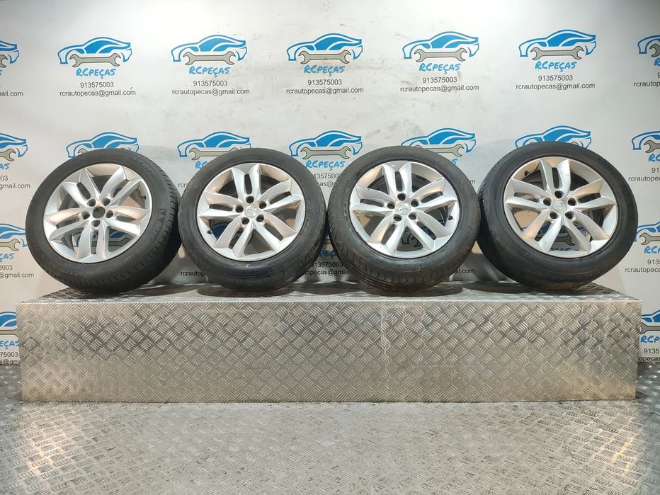 Conjunto Jantes 17 Originais Peugeot 508 1 Mk1 7J ET46 5x108