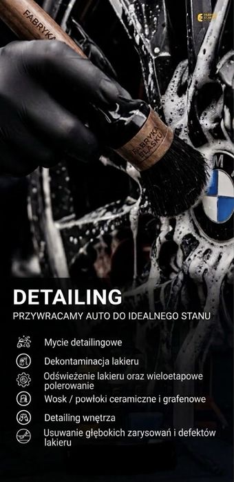 Detailing, pranie tapicerki, polerowanie lakieru, powłoki ceramiczne, folie ochronne PPF - Zabrze