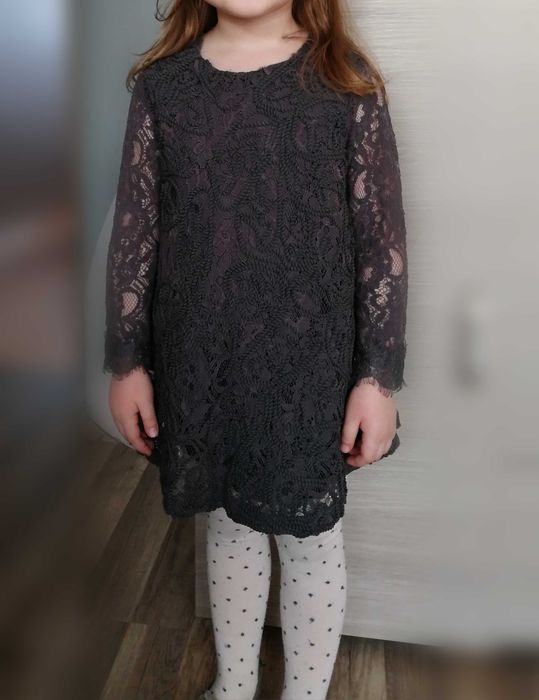 Sukienka Reserved 110 koronkowa szara