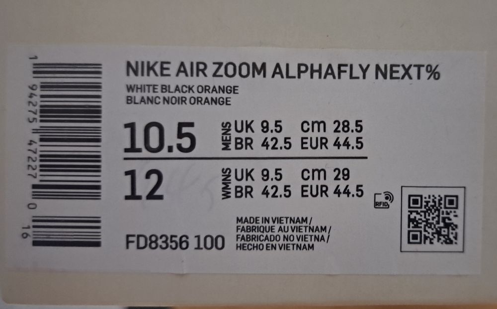 Nike Air Zoomx Alphafly Next%