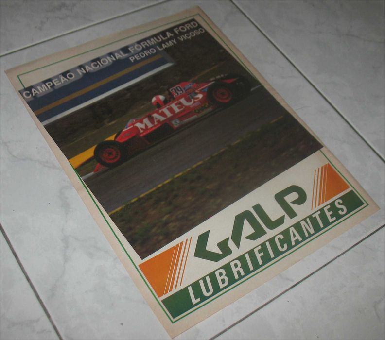 Poster - Formula Ford - Campeão Nacional 1989 - Pedro Lamy