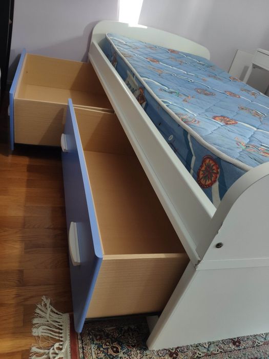 Cama quarto 2 gavetas grandes de arrumação
