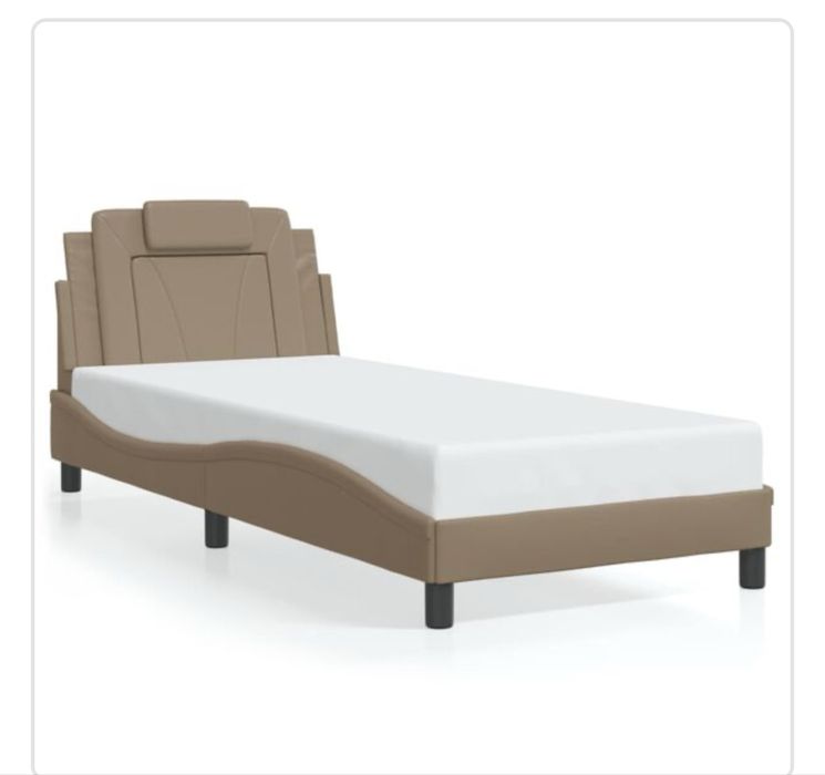 Cama de Solteiro com encosto de Cabeça e colchao de Espuma Viscoelasti