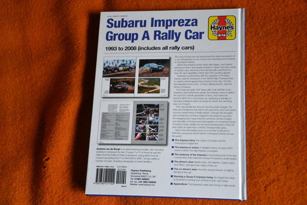 Album WRC Subaru Impreza Rally 93 08 Group A Haynes Manual
