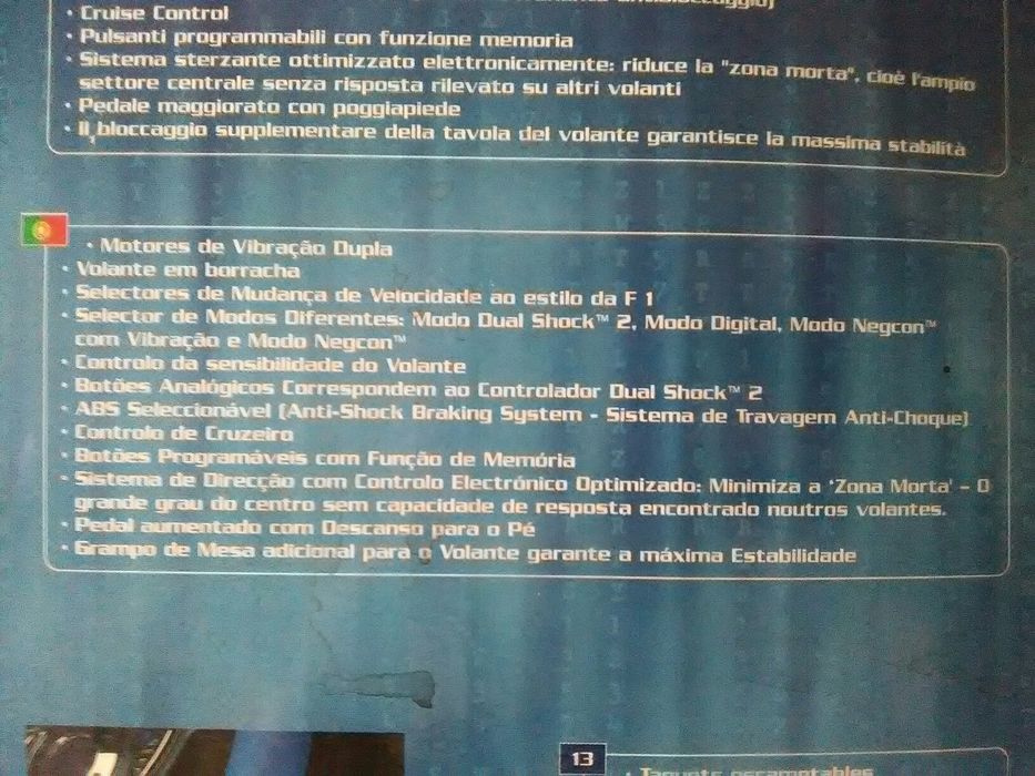 Volante vintage retro gaming PlayStation 2 novo na caixa