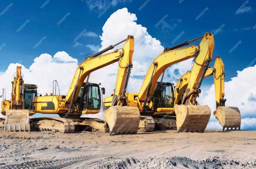 WYNAJEM MASZYN BUDOWLANYCH, koparki, kompleksowe roboty ziemne