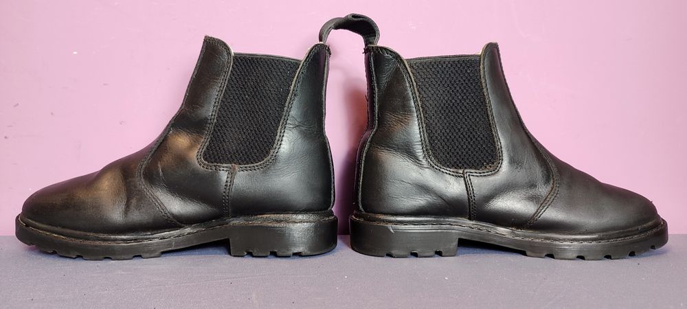 Zimowe skórzane sztyblety Jacson - ocieplane - rozmiar 36