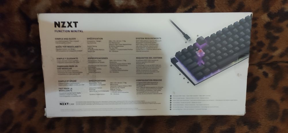 Клавіатура NZXT Compact Gateron Red Switches Layout White (KB-175UK)