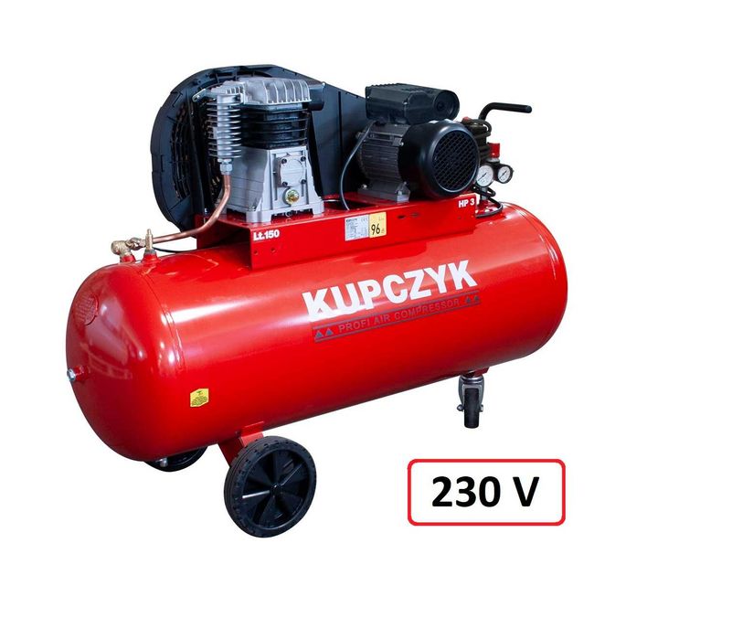 Kompresor Tłokowy Olejowy Sprężarka Kupczyk 150 L 230V 2,2kw Dost. 0zł