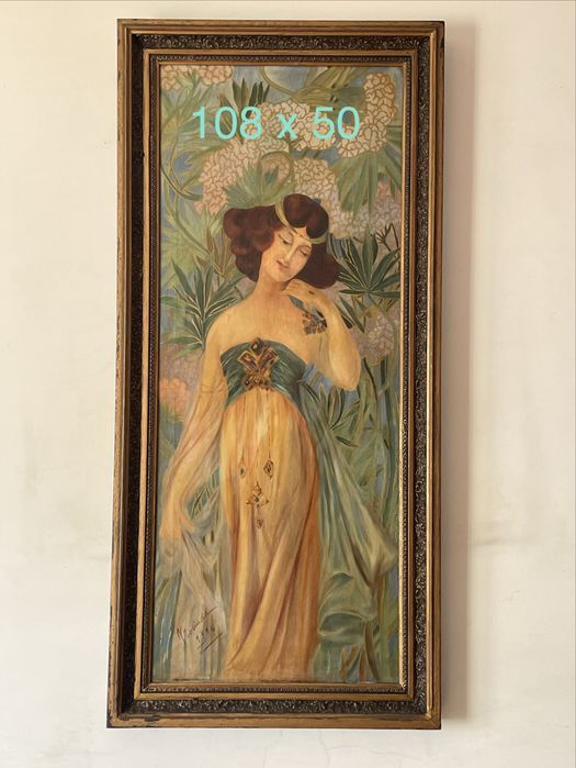 Tela Original Art Déco – Assinada Rosinda (1914)