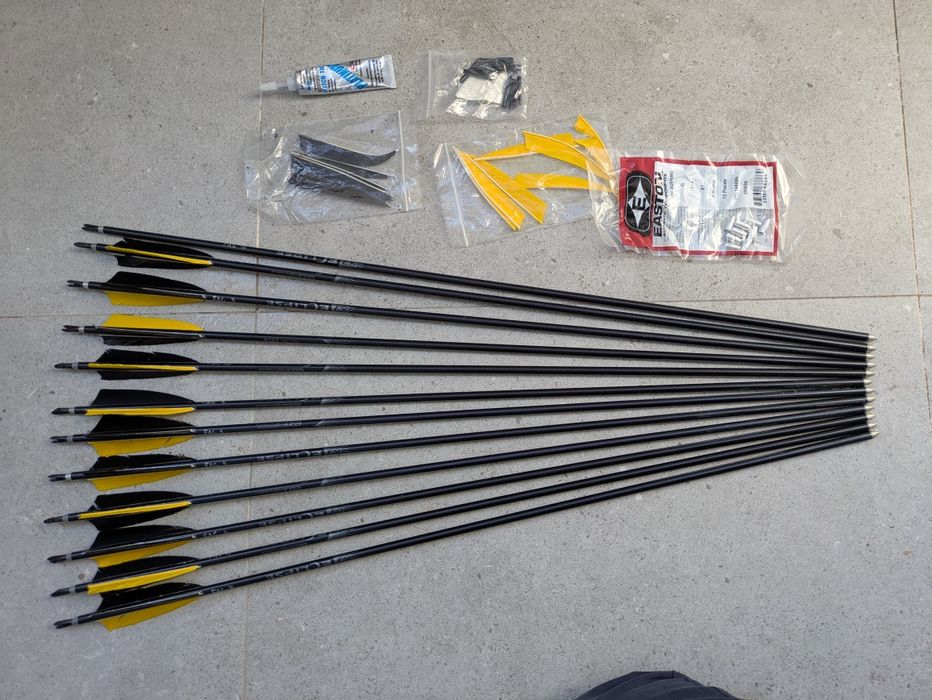12 Flechas tiro com arco alumínio Easton x7 Eclipse spine 1914