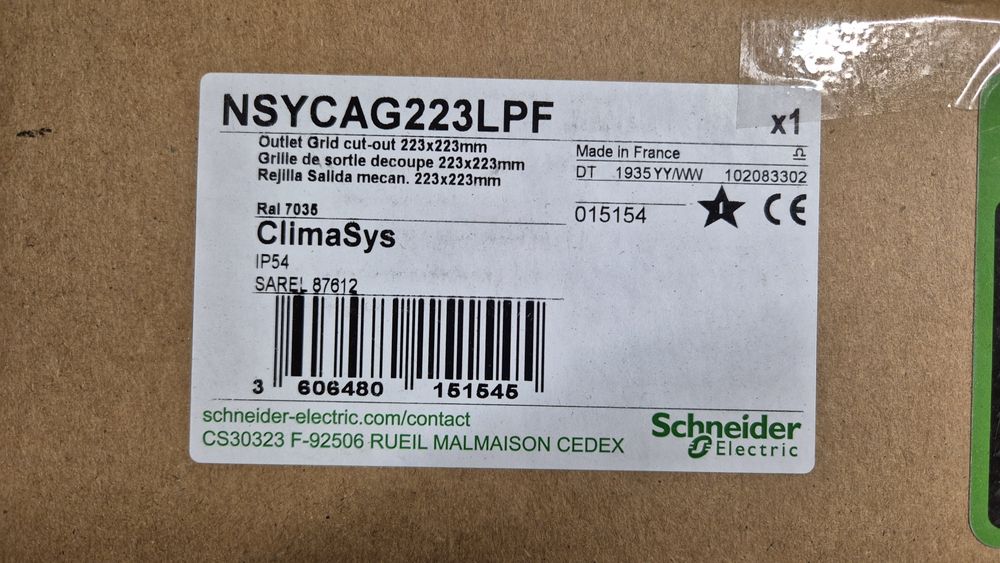 Kratka wentylacyjna 223x223mm NSYCAG223LPF Schneider Electric
Allegro