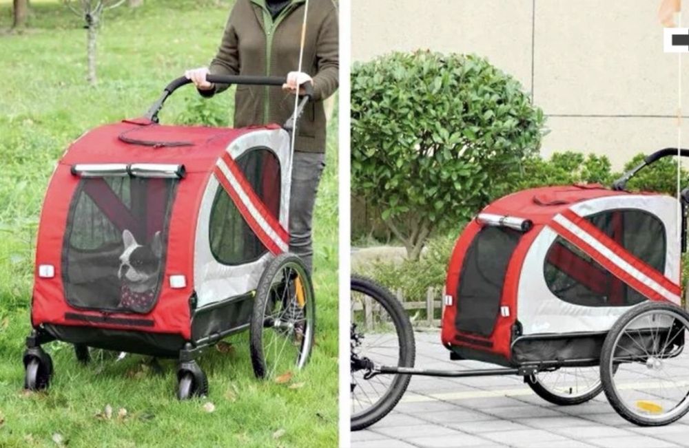 Przyczepka rowerowa wózek dla psa do 20 kg PawHut