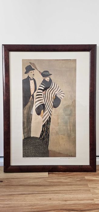 Frame featuring a reproduction of a painting by Almada Negreiros