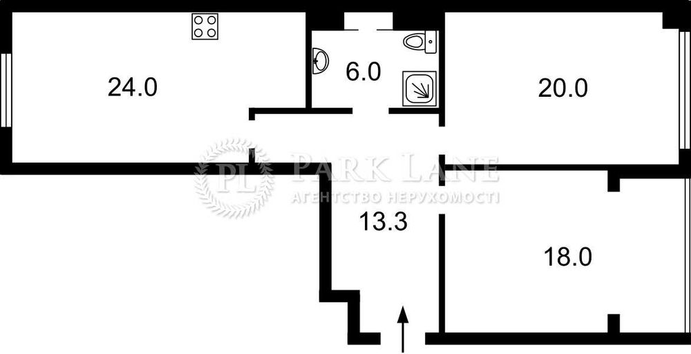 2-кімнатна квартира за адресою бульвар Дружби Народів (площа 83 м²) - Atlanta.ua - фото 3