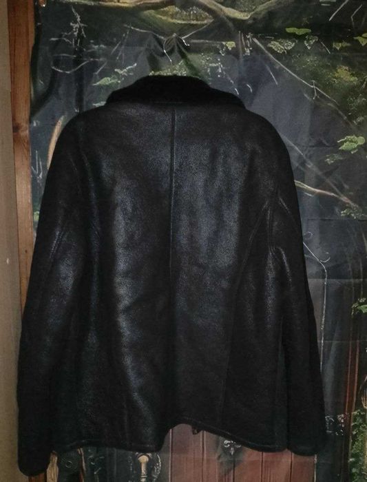 Чоловіча шкіряна куртка, 100% натуральна, хутро і замша