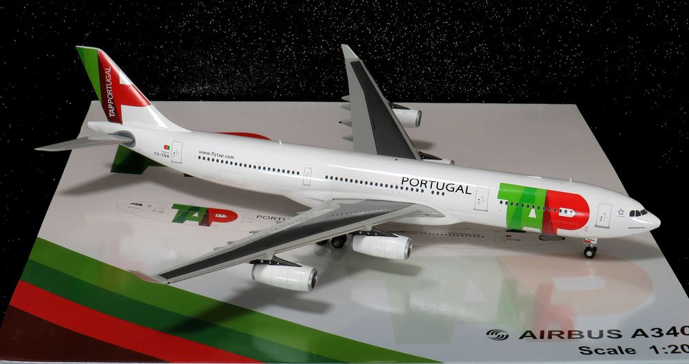 TAP Air Portugal Airbus A340-312 CS-TOA escala 1:200 super raro