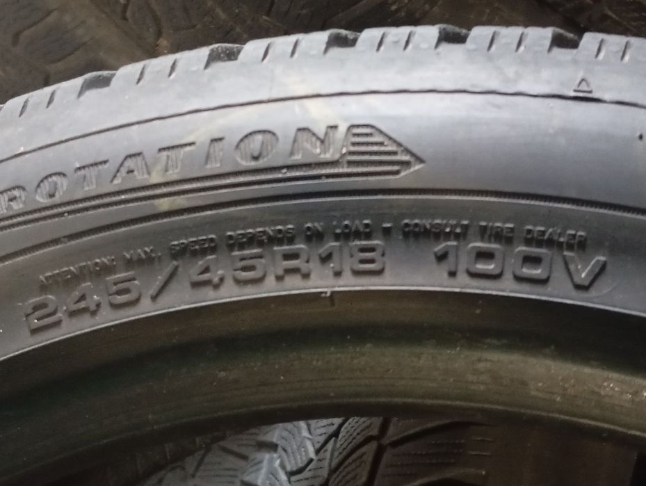 245 45 r18 100V Dunlop Winter Sport 5 zima 3szt wymiana