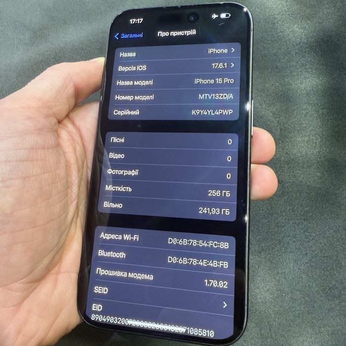 iphone 15 Pro 256 Black