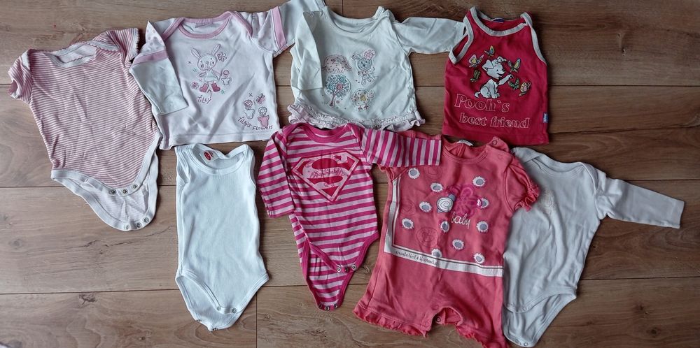 Paka dla dziewczynki 62 cm. Spodnie, body, sukienki, pajace itp.