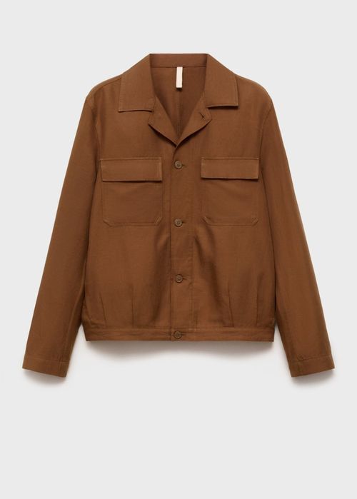 Льняной бомбер  куртка пиджак MANGO унисекс