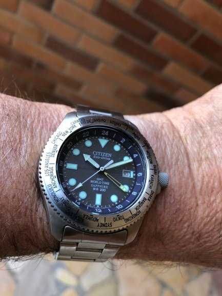 Relógio Citizen Eco Drive GMT World Time