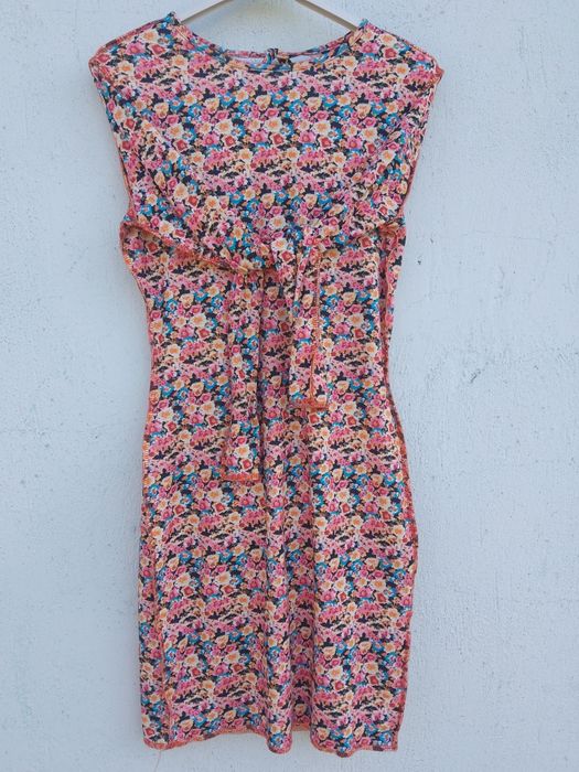 Sukienka damska w kwiaty kolorowa rozmiar S M