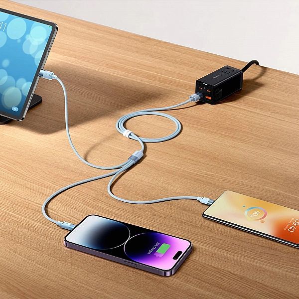 Kabel 3w1 USB - micro USB / Lightning / USB C 3.5A 1.2m Baseus StarSpe