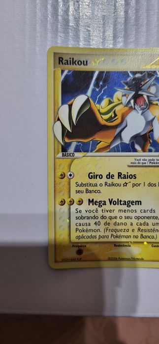 Carta pokémon Raikou 114/115 gold star ex unseen forces