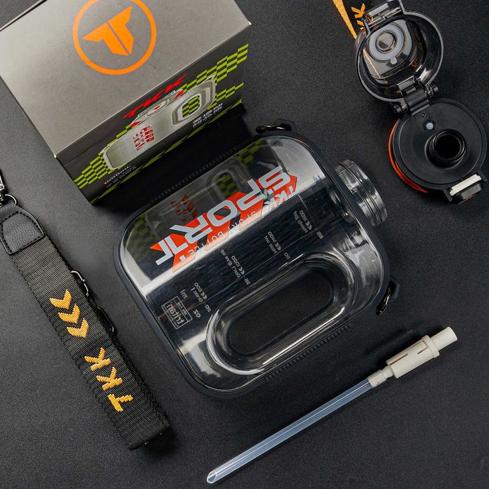 Пляшка для води шейкер для залу спортивна вело TKK 1022 1600мл Тритан