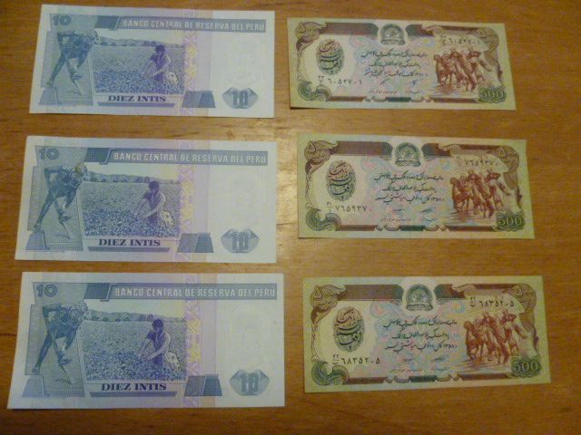 Notas estrangeiras de colecção