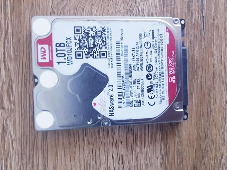 Dysk twardy Wester digital HDD WD Red 1TB 5.4K 16MB SATA III 2.5''