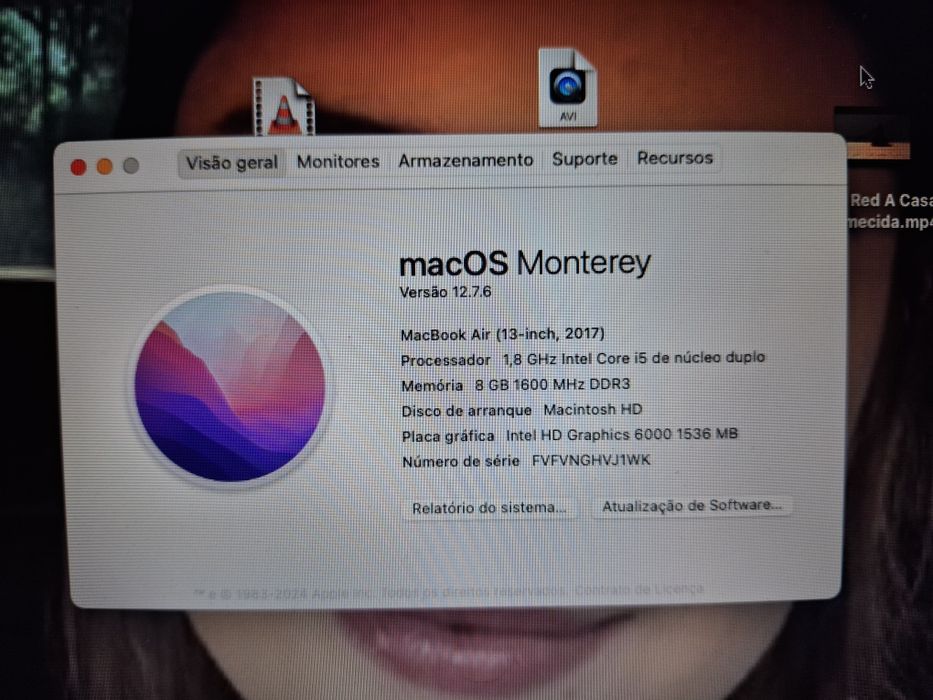 MacBook13" Air 2017 128ssd 8gb RAM muito conservado