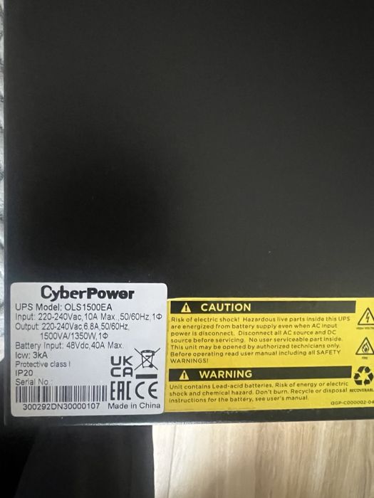 Zasilacz awaryjny UPS CyberPower OLS1500EA