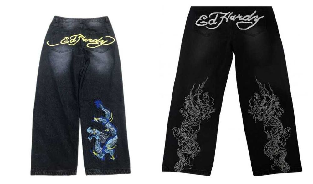 В наявності | ED HARDY JEANS штани джинси rap baggy pants ед харді sk8