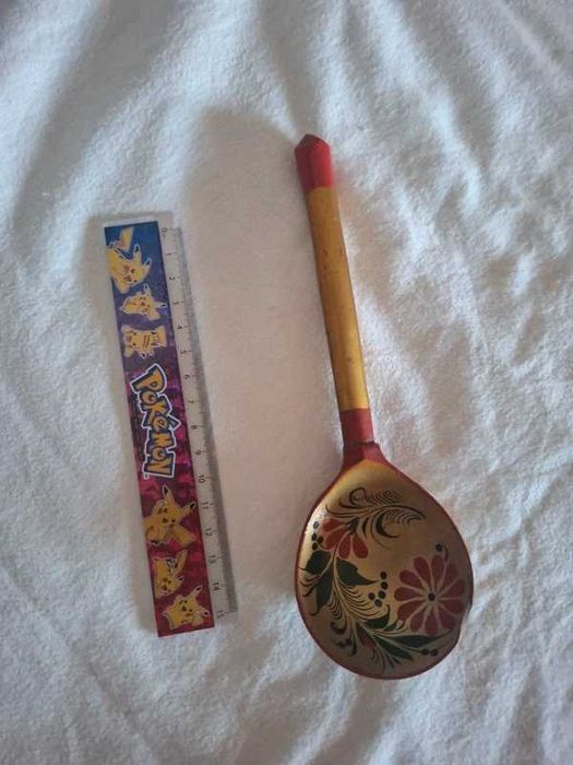 Colher de madeira tradicional russa vintage